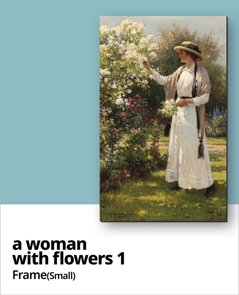 a woman with flowers 1_소형액자